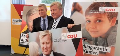 CDU wirbt für Althusmann mit dem Slogan: „Zuhören. Verstehen. Einfach machen.“