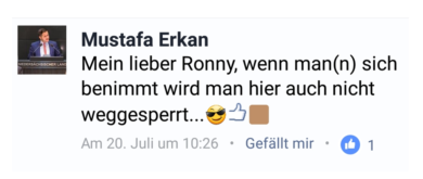 Erkan benimmt sich