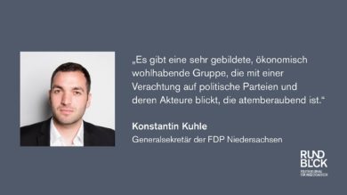 FDP-Politiker Kuhle kritisiert „Verachtung“ gegenüber der Politik