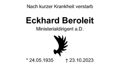 Eckhard Beroleit stirbt mit 88 Jahren