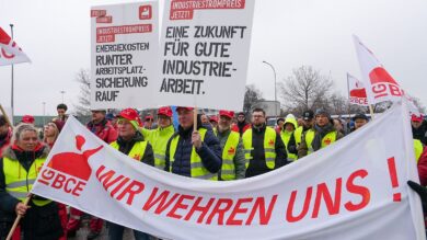 „Brückenstrompreis jetzt“: Gewerkschaften und Industrieverbände gründen Allianz